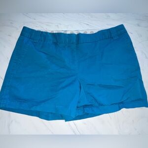 J crew teal blue chino shorts weathered twill 16 city fit 5"